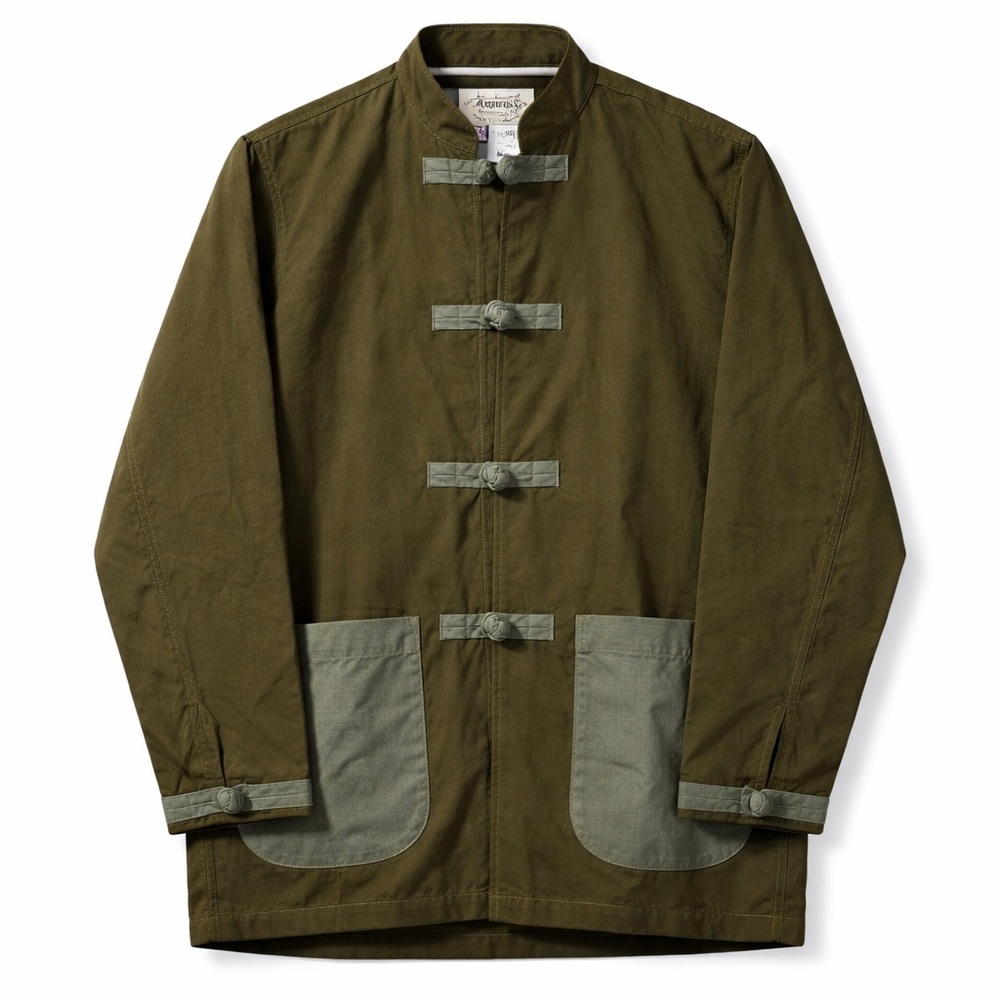 Monitaly Military Service Jacket Olive Frog Closure USA 42 NWOT